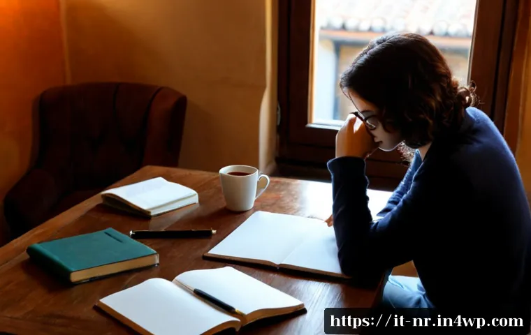 자신만의 글쓰기 스타일 찾기 - Photorealistic editorial scene of an Italian writer discovering a personal creative style, seated at...